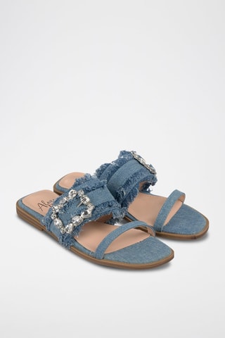 Mules en jean - Bleu