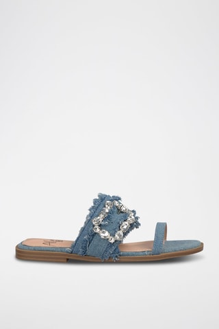 Mules en jean - Bleu