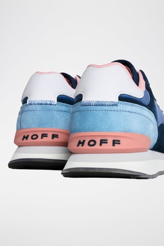 Baskets en cuir Cork - Bleu et rose