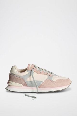 Baskets en cuir Saint Louis - Rose et ciel