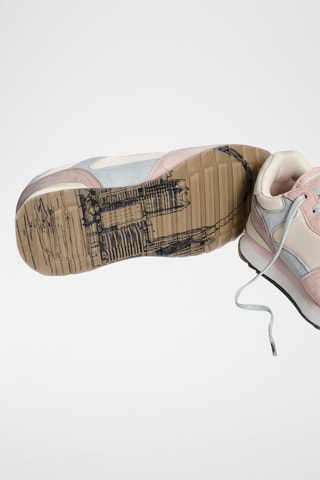 Baskets en cuir Saint Louis - Rose et ciel