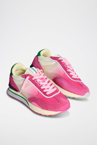 Baskets en cuir Flame - Fuchsia