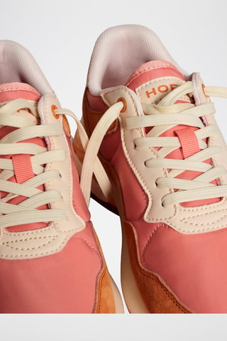 Baskets en cuir Paris II - Rose et orange