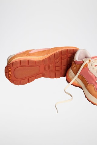 Baskets en cuir Paris II - Rose et orange
