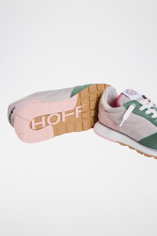 Baskets en cuir Syracuse - Vert et rose