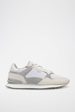 Baskets en cuir Lille - Blanc et gris