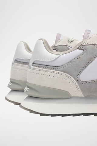 Baskets en cuir Lille - Blanc et gris