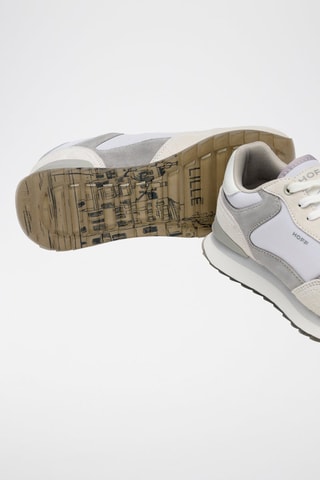 Baskets en cuir Lille - Blanc et gris