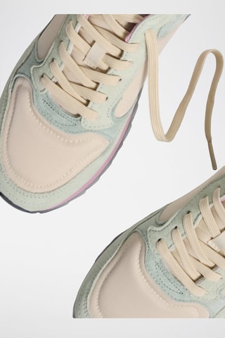 Baskets en cuir Salzburg - Lilas et crème