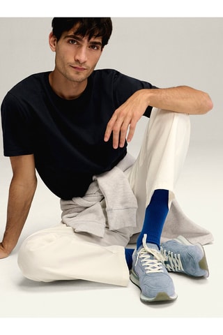 Baskets en nubuck Mancora - Bleu
