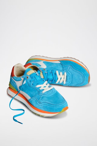 Baskets en cuir Caelum - Bleu
