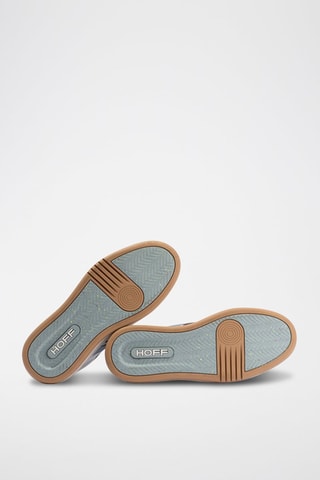 Baskets en cuir Melrose - Gris et bleu marine