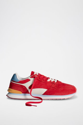 Baskets en nubuck Rubeus - Rouge