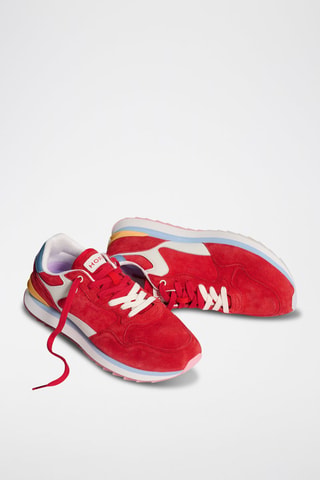 Baskets en nubuck Rubeus - Rouge