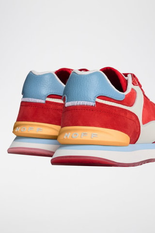 Baskets en nubuck Rubeus - Rouge