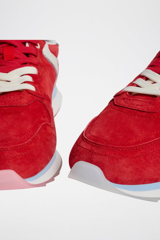 Baskets en nubuck Rubeus - Rouge