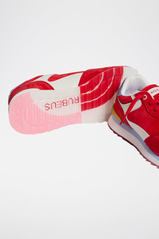 Baskets en nubuck Rubeus - Rouge