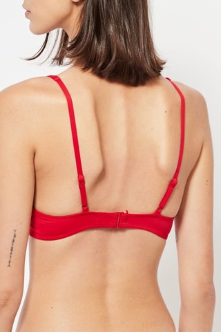 Reggiseno bikini con coppe - Rosso