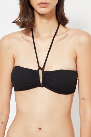 Reggiseno bikini con coppe - Nero