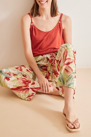 Pantaloni a vita alta - Rosso