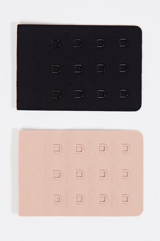 2 prolunghe per reggiseno - Nero e rosa