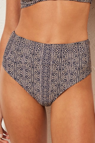 Slip bikini a vita alta - Blu