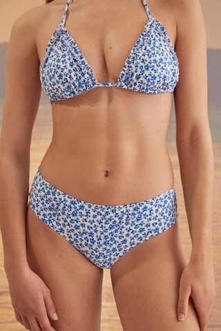 Slip bikini - Blu e bianco