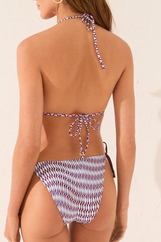 Slip bikini - Bordeaux e celeste