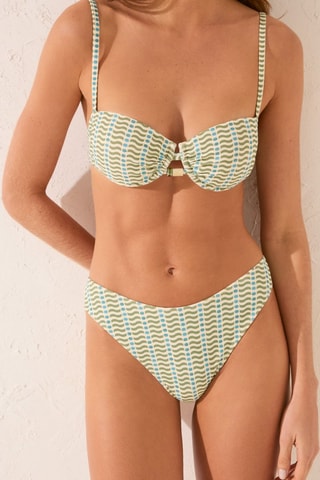 Slip bikini - Verde chiaro e celeste