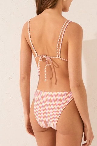 Slip bikini - Salmone e malva