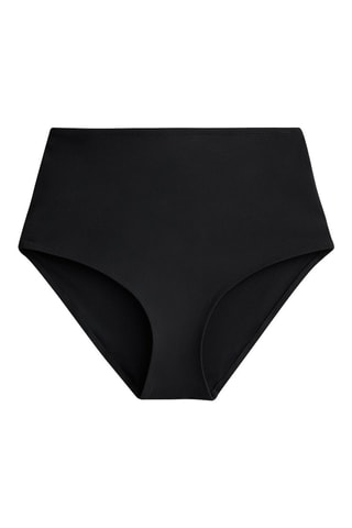Slip bikini a vita alta - Nero