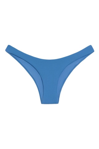 Slip bikini a vita alta - Blu