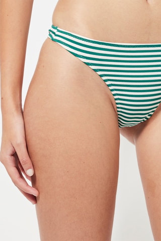 Slip bikini - Verde e bianco