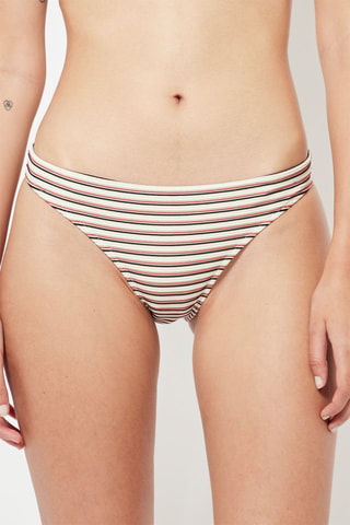 Slip bikini - Ecrù e rosso