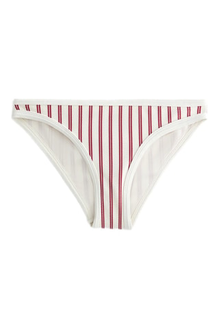 Slip bikini - Bianco e rosso