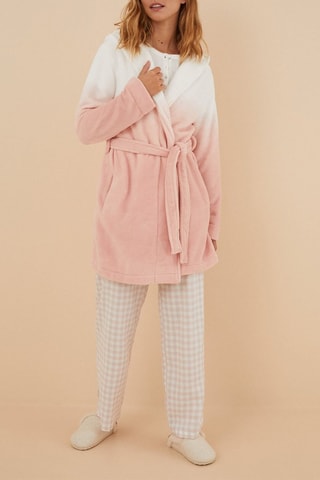 Vestaglia con cappuccio Dip and dye - Rosa