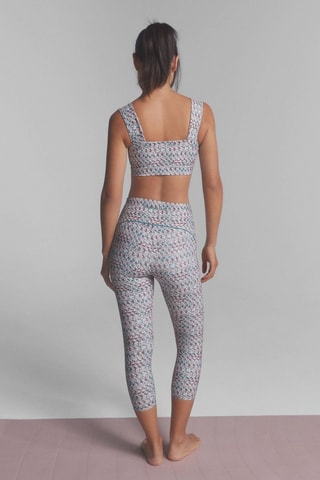 Leggings a vita alta - Bianco e verde
