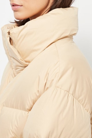 Piumino con cappuccio - Beige