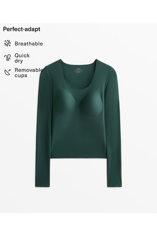 T-shirt sportiva - Verde scuro