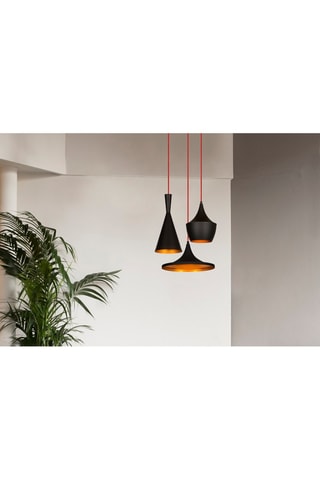 Lampadario Elmas - Nero e ramato - 3 x 100 W