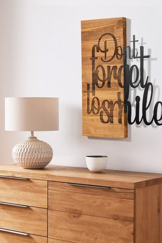 Decorazione da parete in legno - 47 x 57,5 cm - Neutro e nero