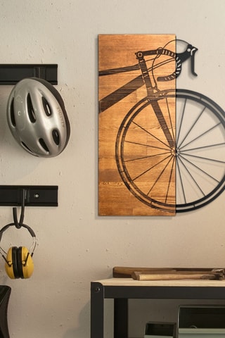 Decorazione da parete in legno - 40 x 57,5 cm - Neutro e nero