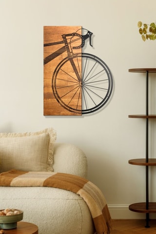 Decorazione da parete in legno - 40 x 57,5 cm - Neutro e nero