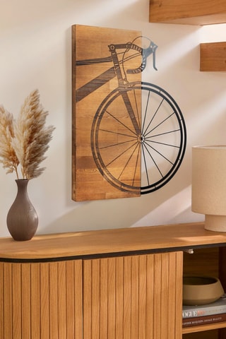 Decorazione da parete in legno - 40 x 57,5 cm - Neutro e nero