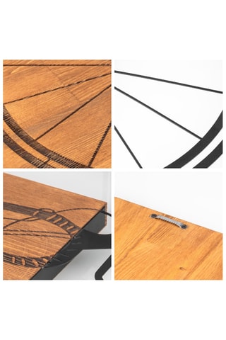 Decorazione da parete in legno - 40 x 57,5 cm - Neutro e nero