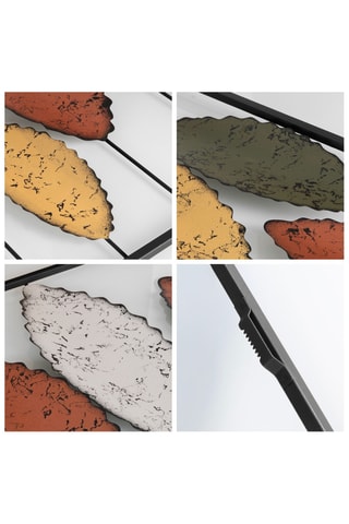 Decorazione da parete - 114 x 3 x 60 cm - Arancione e dorato