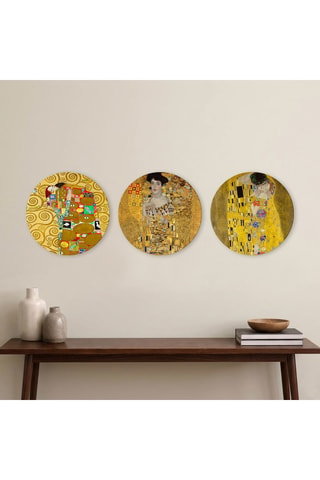 3 dipinti “Periodo aureo” di Gustav Klimt - 3 x (30 x 30 cm)
