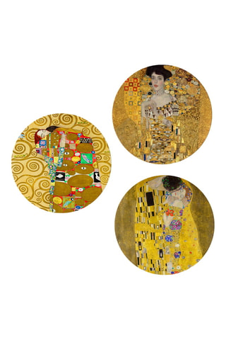 3 dipinti “Periodo aureo” di Gustav Klimt - 3 x (30 x 30 cm)