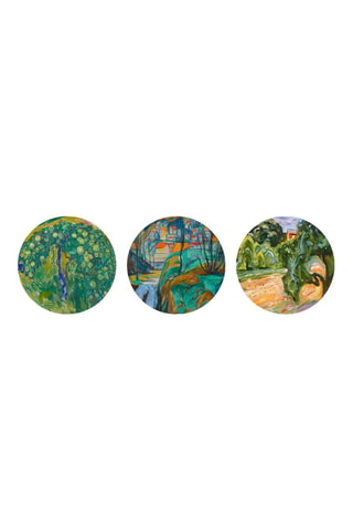 3 quadri “Melo vicino all'atelier”, “Kragerø in primavera” e “Estate a Ekely” Edvard Munch - 3 x (30 x 30 cm)