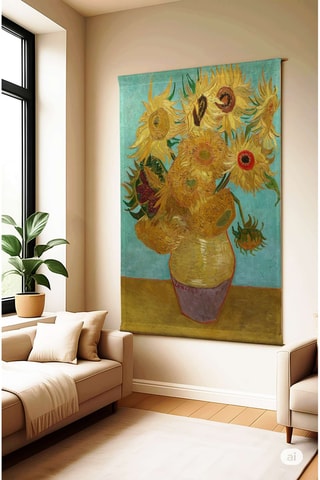 Decorazione da parete - 120 x 70 cm - Turchese e giallo